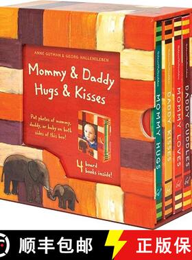【3-4周达】Mommy & Daddy Hugs & Kisses: Daddu Cuddles/Mommy Loves/Daddy Kisses/Mommy Hugs [9780811870559]