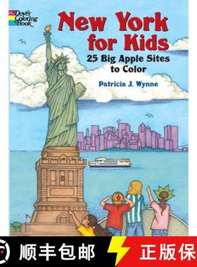 预订 New York for Kids: 25 Big Apple Sites to Color [9780486441269]