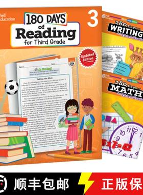 【3-4周达】180 Days(tm) Reading, Writing and Math for Grade 3: 3-Book Set: Practice, Assess, Diagnose [9781493825929]