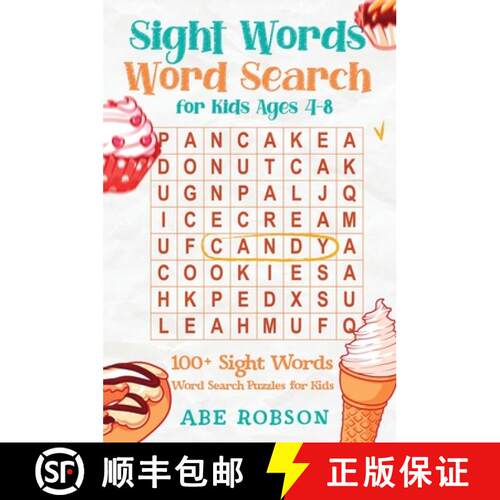 【3-4周达】精装 Sight Words Word Search for Kids Ages 4-8: 100+ Sight Words Word Search Puzzles for K... [9781922659101]