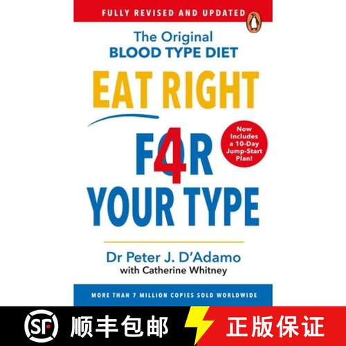 【3-4周达】Eat Right 4 Your Type : Fully Revised with 10-day Jump-Start Plan [9781784756949]
