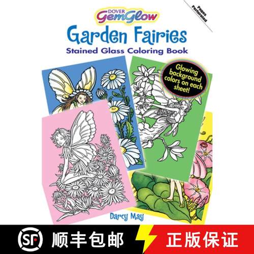 【3-4周达】Garden Fairies Gemglow Stained Glass Coloring Book [9780486471464]