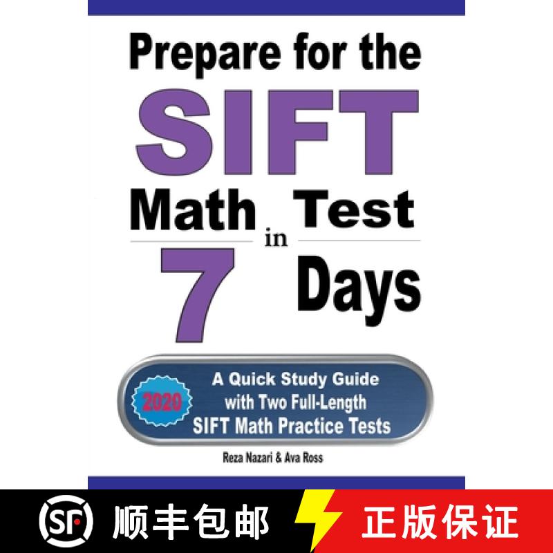 【4周达】Prepare for the SIFT Math Test in 7 Days: A Quick Study Guide with Two Full-Length SIFT Math... [9781646124763]