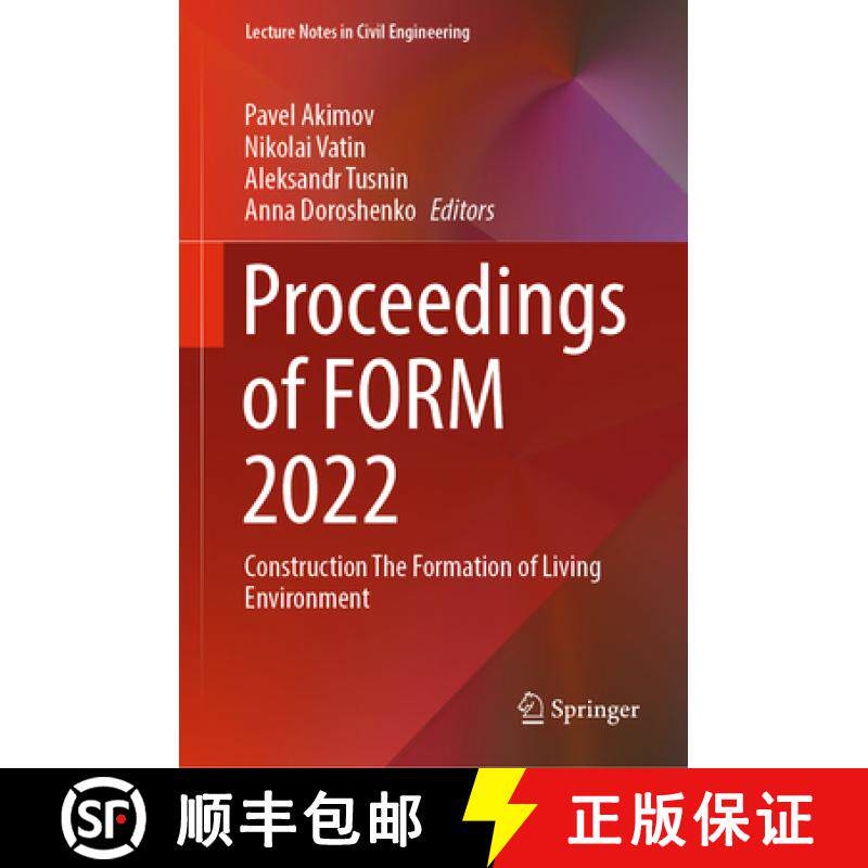 【3-4周达】Proceedings of Form 2022: Construction the Formation of Living Environment [9783031108525]