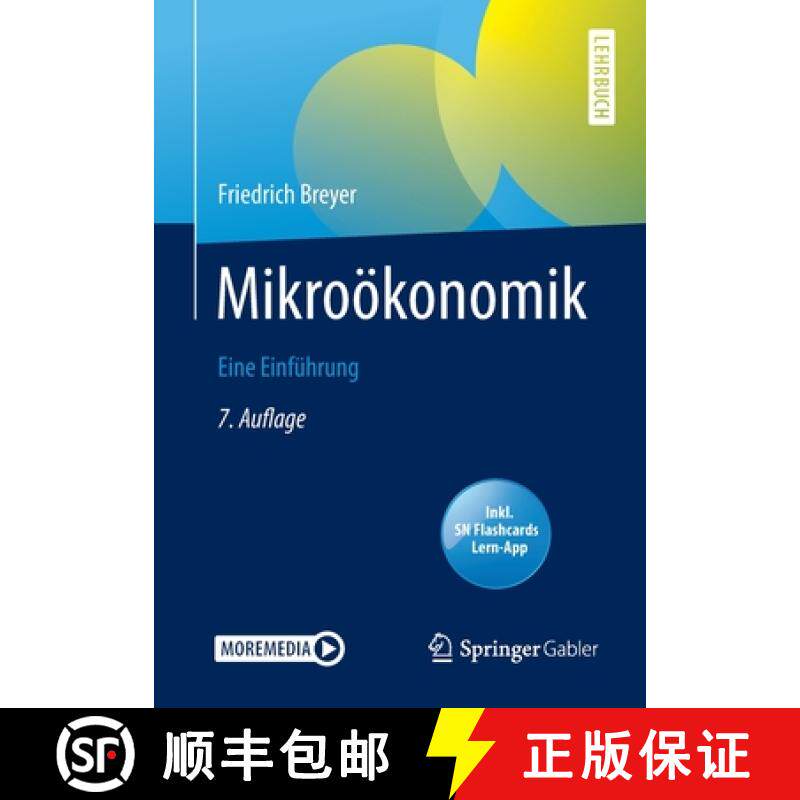 【3-4周达】Mikroökonomik : Eine Einführung [9783662607787]