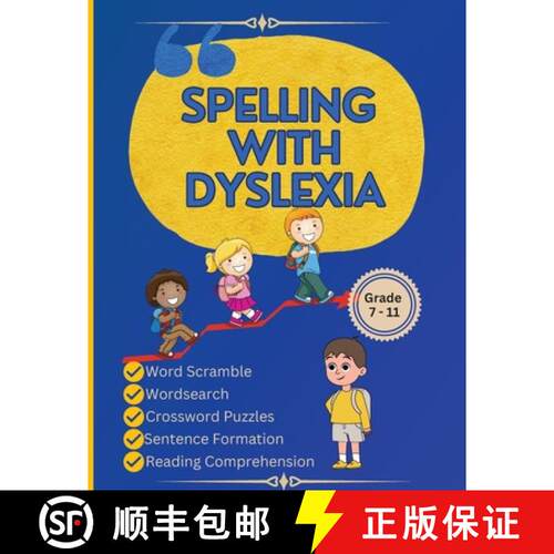 【3-4周达】Spelling with Dyslexia: Dyslexic Tool for Kids: Mastering Spelling with 20 Engaging Lesson... [9781914419539]