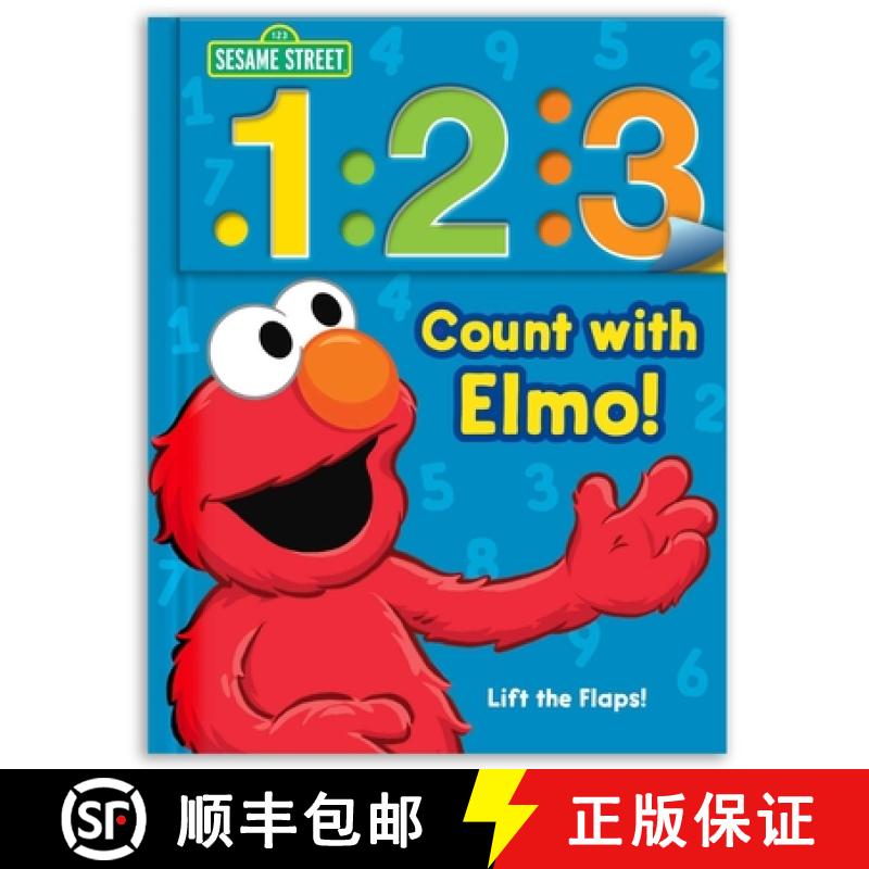 【3-4周达】Sesame Street: 1 2 3 Count with Elmo!, Volume 1: A Look, Lift, & Learn Book [9780794442705]