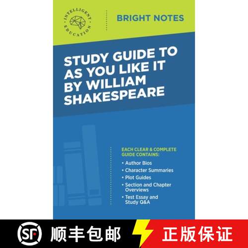 【3-4周达】Study Guide to As You Like It by William Shakespeare [9781645425526]