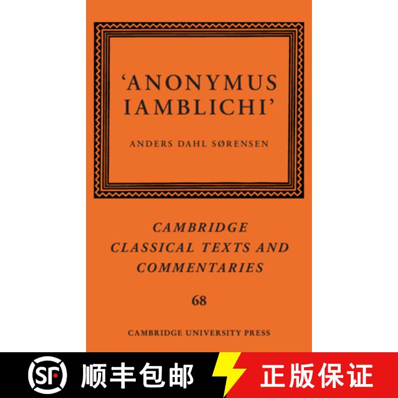 【3-4周达】'Anonymus Iamblichi' [9781009538794]