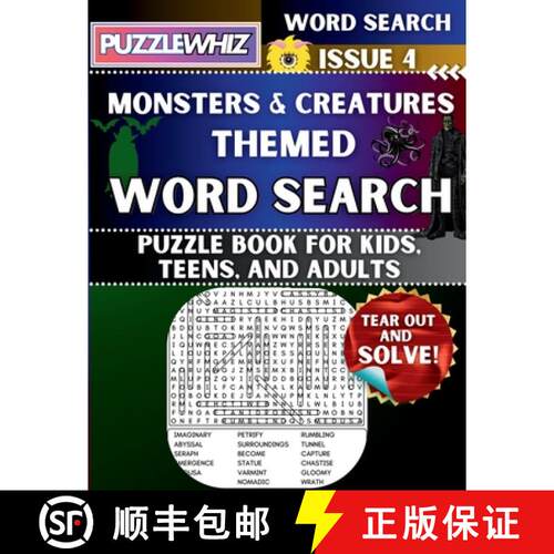 【3-4周达】Monsters and Creatures - Themed Word Search - Fun & Educational Puzzles for Kids, Teens, a... [9798330499939]