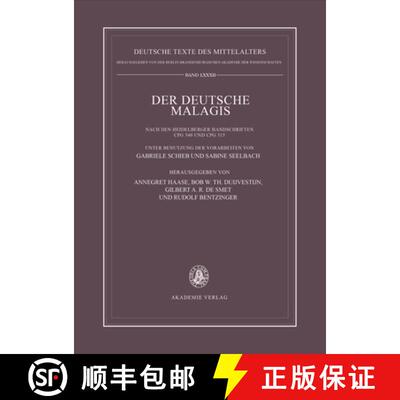 【3-4周达】精装 Der Deutsche Malagis Nach Den Heidelberger Handschriften Cpg 340 Und 315: Unter Benut... [9783050021973]