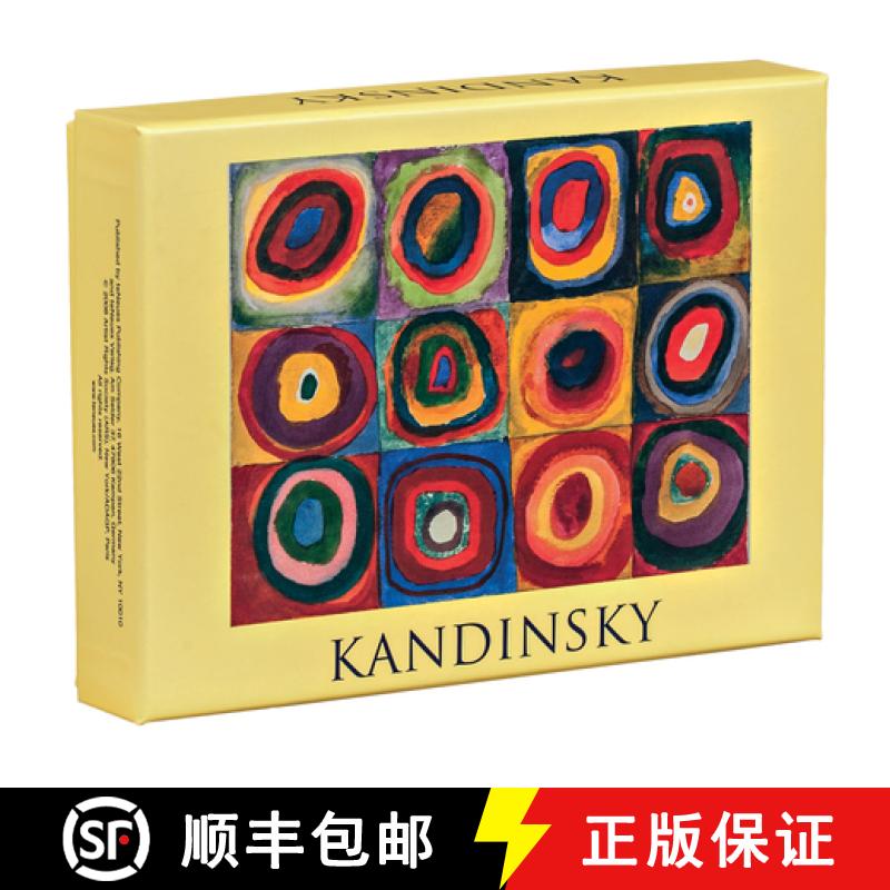 【3-4周达】Teneues - Notecard Box: Kandinsky, 20 Full Color Paper Stock Notecards, 20 Envelopes, Glos... [9781601603432]