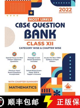 【3-4周达】Most Likely Question Bank - Mathematics: CBSE Class 12 for 2022 Examination [9789391184292]