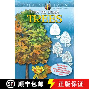 Instructions Creative Dr... Draw Book Coloring Step Trees 9780486798752 How Haven Follow for Easy 预订