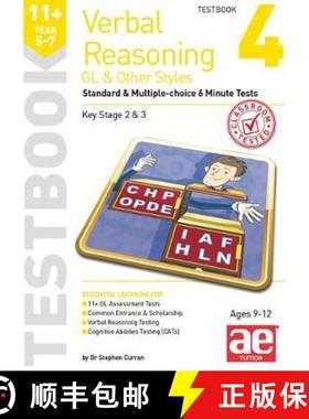 【3-4周达】11+ Verbal Reasoning Year 5-7 GL & Other Styles Testbook 4: Standard & Multiple-choice 6 M... [9781911553687]