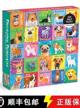 【3-4周达】Pawsome Portraits 500 Piece Family Puzzle [9780735386235]