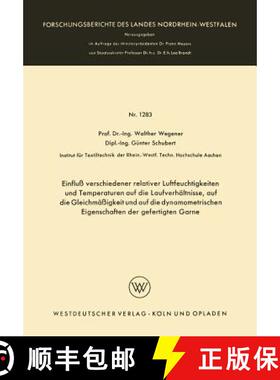 【3-4周达】Einfluss Verschiedener Relativer Luftfeuchtigkeiten Und Temperaturen Auf Die Laufverhaltni... [9783663062691]