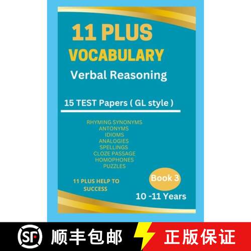 【3-4周达】11 Plus Vocabulary Verbal Reasoning Book 3 - 10 to 11 years [9781326215613]