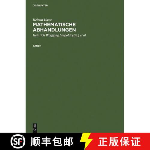 【3-4周达】精装 Hasse, Helmut; Leopoldt, Heinrich Wolfgang; Roquette, Peter: Mathematische Abhandlung... [9783110046786]