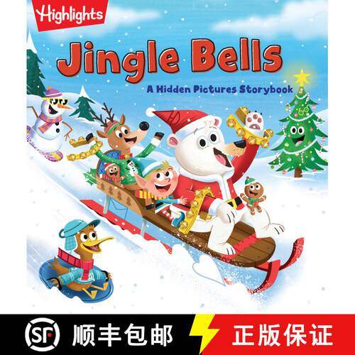 【3-4周达】精装 Jingle Bells: Fun Christmas Holiday Read Aloud Book with Hidden Object Puzzles and Jo... [9781639621927]
