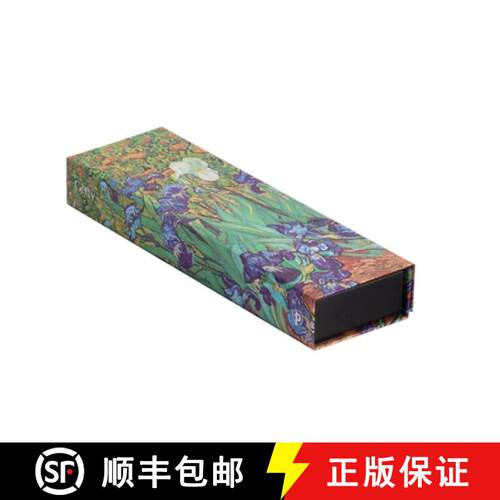 【3-4周达】Van Gogh’s Irises Pencil Case: Pencil Case with wrap closure, decorative printed cover paper [9781439782088]