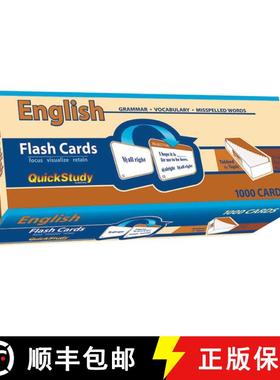 预订 English Flash Cards (1000 Cards): A Quickstudy Reference Tool [9781423240402]