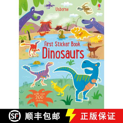 【3-4周达】First Sticker Book Dinosaurs [9781474968263]
