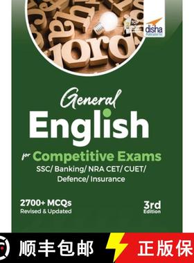 【3-4周达】General English for Competitive Exams - SSC/ Banking/ NRA CET/ CUET/ Defence/ Insurance - ... [9789355642394]
