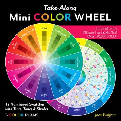 【4周达】Take-Along Mini Color Wheel: 12 Numbered Swatches with Tints, Tones & Shades, 5 Color Plan [9781644030615]