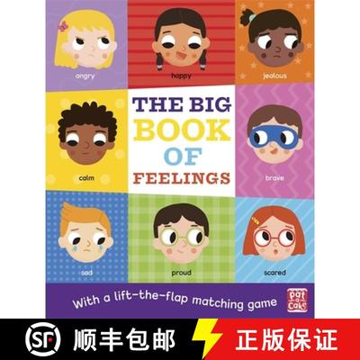 【3-4周达】The Big Book of Feelings : A board book with a lift-the-flap matching game [9781526383037]