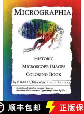 【3-4周达】Micrographia: Historic Microscope Images Coloring Book [9781943476312]