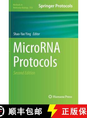 【3-4周达】Microrna Protocols [9781627030823]