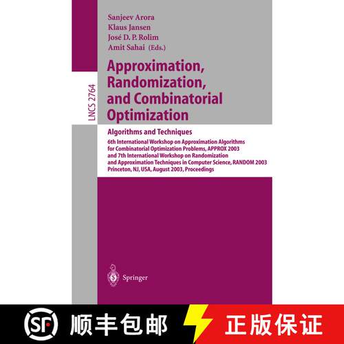 【3-4周达】Approximation, Randomization, and Combinatorial Optimization - Algorithms and Techniques: ... [9783540407706]