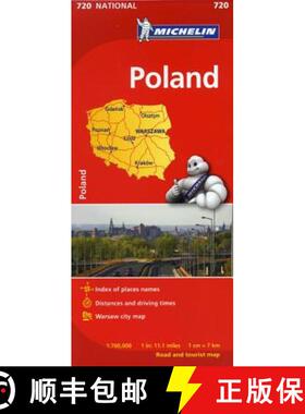 【3-4周达】Poland - Michelin National Map 720 [9782067171541]