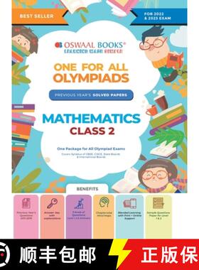 【3-4周达】Oswaal One For All Olympiad Previous Years' Solved Papers, Class-2 Mathematics Book (For 2... [9789354233531]