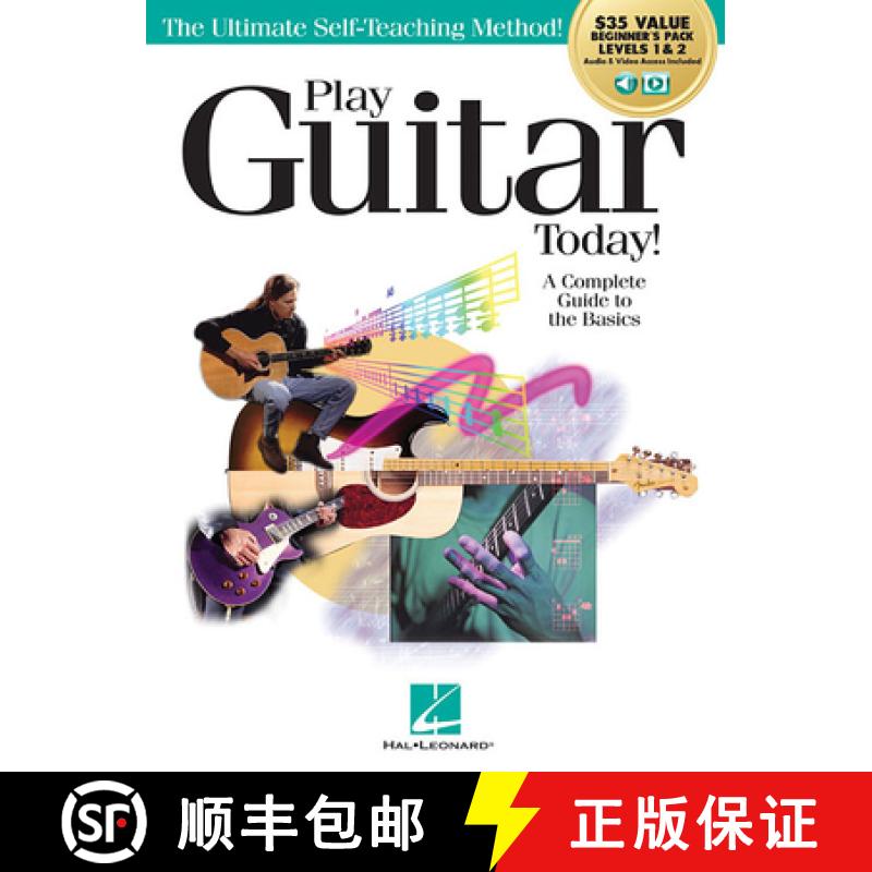 【3-4周达】Play Guitar Today! All-In-One Beginner's Pack: Includes Book 1, Book 2, Audio & Video [9781540052339]