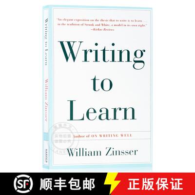 现货 写作学习法 Writing to Learn [9780062720405]
