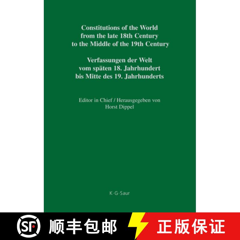 【3-4周达】Constitutional Documents of Austria, Hungary and Liechtenstein 1791-1849 [9783598356827]