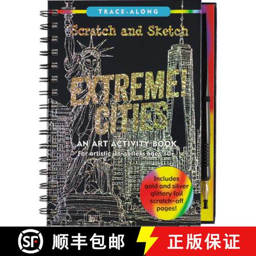 【3-4周达】Scratch & Sketch Extreme Cities (Trace Along) [9781441334107]
