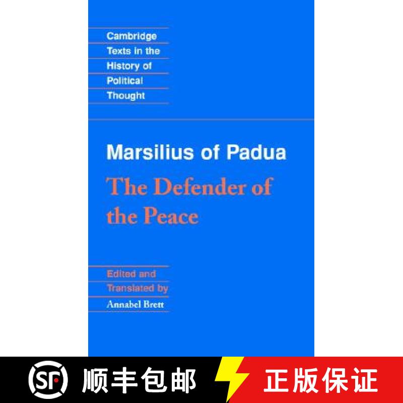【3-4周达】Marsilius of Padua: The Defender of the Peace: - Marsilius of Padua: The Defender of the P... [9780521783323]
