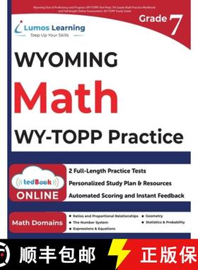 【3-4周达】Wyoming Test of Proficiency and Progress (WY-TOPP) Test Prep: 7th Grade Math Practice Work... [9781966084778]