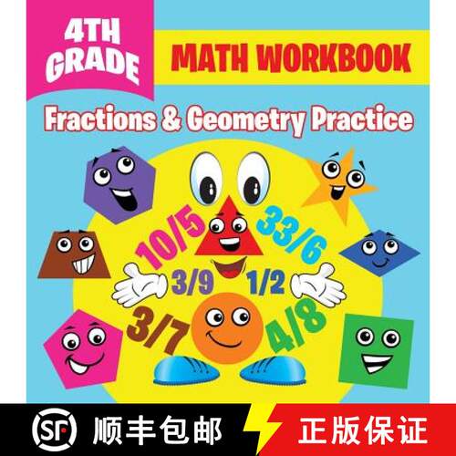 【3-4周达】4th Grade Math Workbook: Fractions & Geometry Practice [9781682600986]