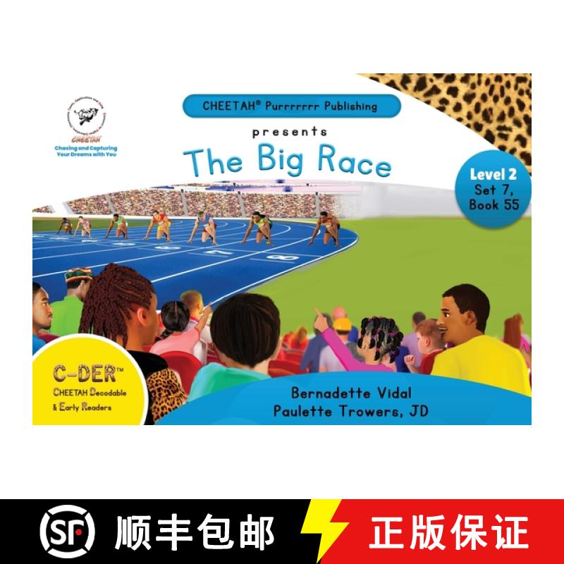 【2-3周达】C-DER (Cheetah Decodable & Early Readers) Set 7, Book 55, The Big Race [9798330339396]
