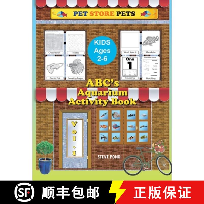 【3-4周达】ABC's Aquarium Activity Book Volume I: Puzzle, coloring and Activity Book for kids 2 -6 [9781777479725]