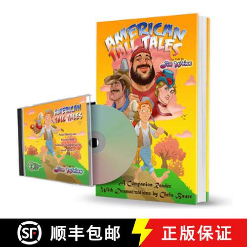 【3-4周达】精装 American Tall Tales Audiobook and Companion Reader Bundle [With CD (Audio)] [9781945841866]