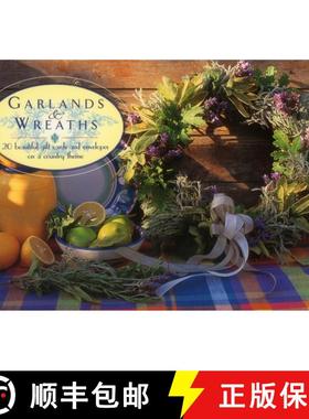 【3-4周达】Card Box of 20 Notecards and Envelopes: Garlands & Wreaths: A Delightful Pack of High-Qual... [9780754829294]
