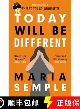【3-4周达】Today Will Be Different: From the bestselling author of Where'd You Go, Bernadette [9781780227337]