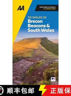【3-4周达】AA 50 Walks in Brecon Beacons & South Wales [9780749583705]