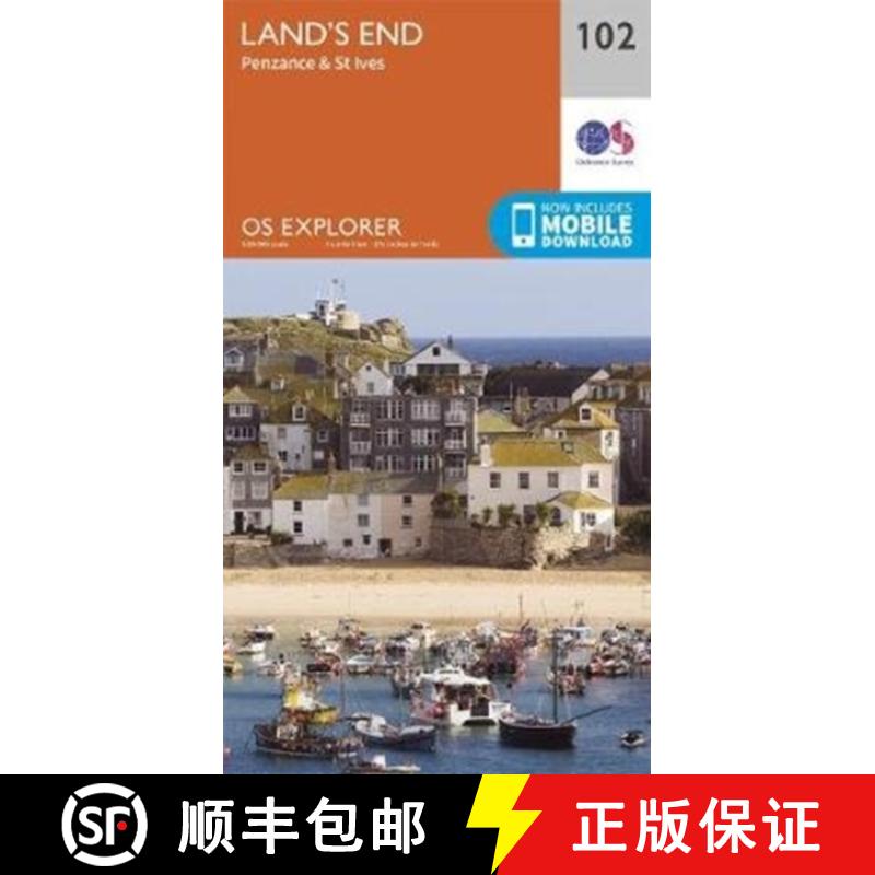 【3-4周达】Land's End: Penzance & St Ives [9780319263648]