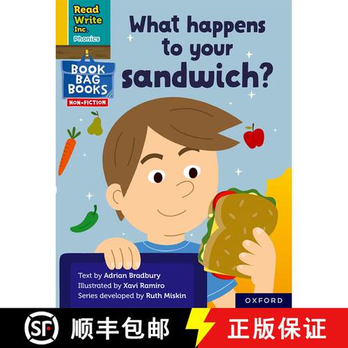 【3-4周达】Read Write Inc. Phonics: What happens to your sandwich? (Yellow Set 5 NF Book Bag Book 2) [9781382000673]